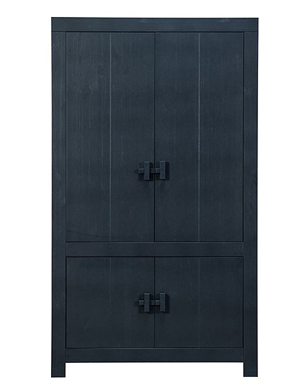 Schrank Benson, schwarz aus Holz v. Woood &#9733; Kundenbewertung "Sehr gut" &#9733; 10&euro; Rabatt für Neukunden &#9733; Schnell verschickt &#9733; Günstig bei car-Moebel.de