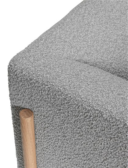 Sofa Moment, grau, mit Holz v. Hübsch Interior &#9733; Kundenbewertung "Sehr gut" &#9733; 10&euro; Rabatt für Neukunden &#9733; Schnell verschickt &#9733; Günstig bei car-Moebel.de
