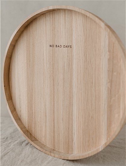 Tablett No Bad Days aus Eiche von Eulenschnitt &#9733; Kundenbewertung "Sehr gut" &#9733; 10&euro; Rabatt für Neukunden &#9733; Schnell verschickt &#9733; Günstig bei car-Moebel.de