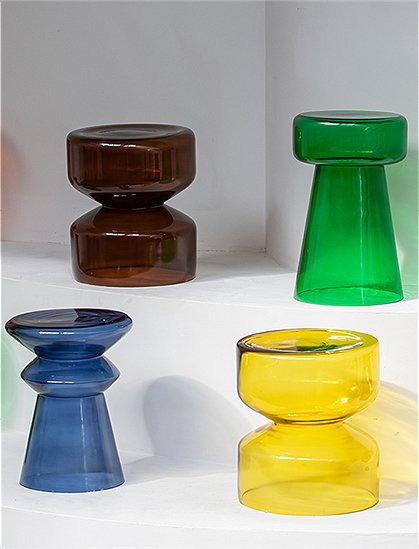 Beistelltisch Doble, Ø35, Glas von present time &#9733; Kundenbewertung "Sehr gut" &#9733; 12&percnt; Rabatt für Neukunden &#9733; Schnell verschickt &#9733; Jetzt bei car-Moebel.de