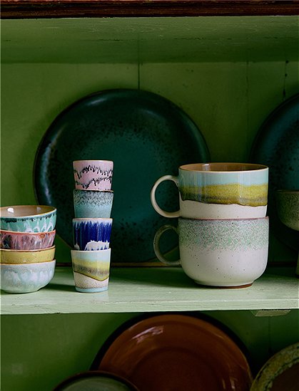 Teetasse 70s Keramik von HKliving &#9733; Kundenbewertung "Sehr gut" &#9733; 12&percnt; Rabatt für Neukunden &#9733; Schnell verschickt &#9733; Jetzt kaufen bei car-Moebel.de