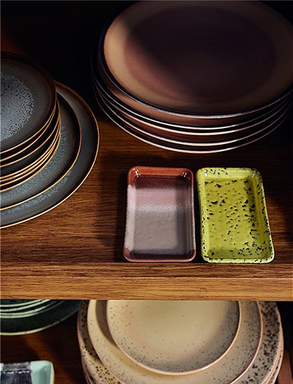 XS Tablett, 2x7,7x13,6 cm, 70s Keramik von HKliving ★ Kundenbewertung "Sehr gut" ★ 12&percnt; Neukundenrabatt ★ Schnell verschickt ★ Bei car-Moebel.de