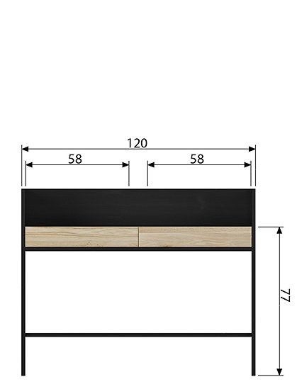 Schreibtisch in schwarz aus Holz von WOOOD &#9733; Kundenbewertung "Sehr gut" &#9733; 10&euro; Rabatt für Neukunden &#9733; Schnell verschickt &#9733; Günstig bei car-Moebel.de