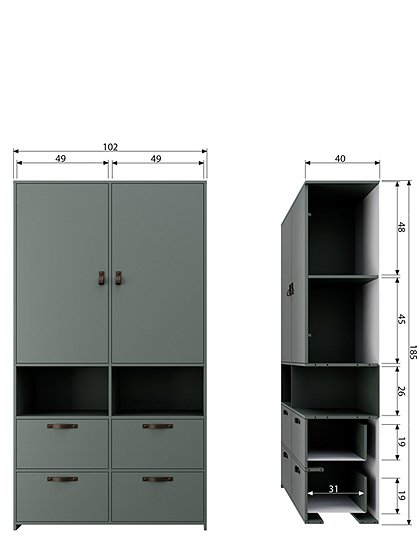 Schrank Stage von vtwonwn &#9733; Kundenbewertung "Sehr gut" &#9733; 10&euro; Neukundenrabatt &#9733; Schnell verschickt &#9733; Günstig bei car-Moebel.de