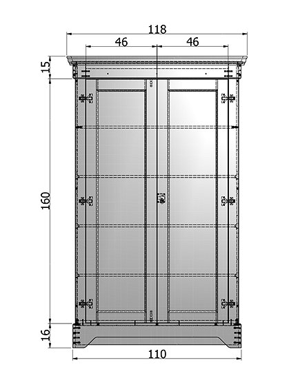 Schrank Isabel aus Kiefernholz von WOOOD &#9733; Kundenbewertung "Sehr gut" &#9733; 10&euro; Rabatt für Neukunden &#9733; Jetzt günstig kaufen bei car-Moebel.de