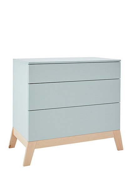 LV02051 Kommode 3 Schübe,Holzfüße,grün 6
