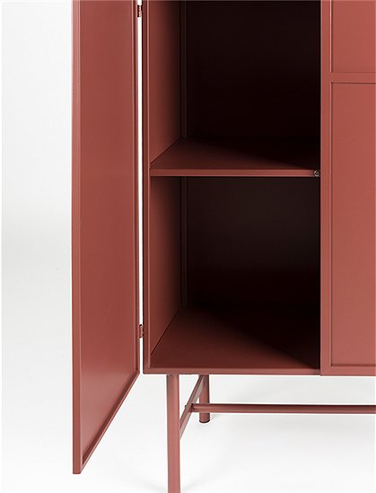 Schrank Davis, rostrot von White Label Living &#9733; Kundenbewertung "Sehr gut" &#9733; 12&percnt; Rabatt für Neukunden &#9733; Schnell verschickt &#9733; Jetzt bei car-Moebel.de