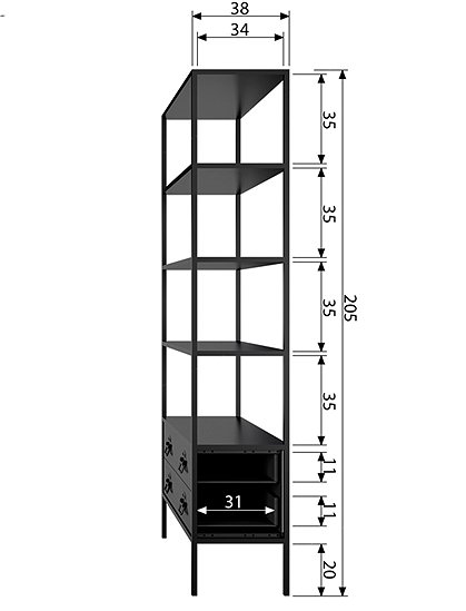 Bücherschrank Derby von woood  &#9733; Kundenbewertung "Sehr gut" &#9733; 10&euro; Rabatt für Neukunden &#9733; Schnell verschickt &#9733; Jetzt günstig bei car-Moebel.de