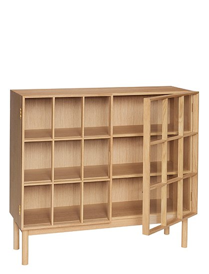 Vitrinenschrank Shoji aus Eiche von HÜBSCH Interior &#9733; Kundenbewertung "Sehr gut" &#9733; 10&euro; Rabatt für Neukunden &#9733; Jetzt günstig kaufen bei car-Moebel.de