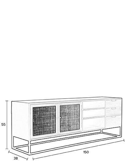 Sideboard Guuji &#9733; Kundenbewertung "Sehr gut" &#9733; 10&euro; Rabatt für Neukunden &#9733; Schnell verschickt &#9733; Jetzt günstig kaufen bei car-Moebel.de