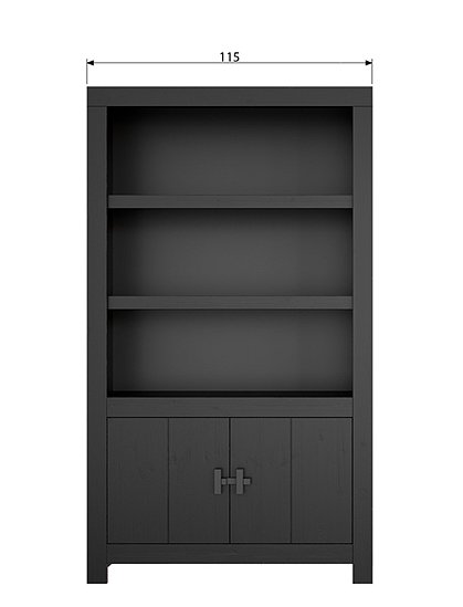 Schrank Benson, schwarz aus Holz v. Woood &#9733; Kundenbewertung "Sehr gut" &#9733; 10&euro; Rabatt für Neukunden &#9733; Schnell verschickt &#9733; Günstig bei car-Moebel.de