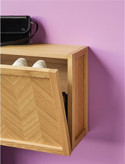 LV02024 Schuhschrank Hübsch, Eiche/Fischgrät 9