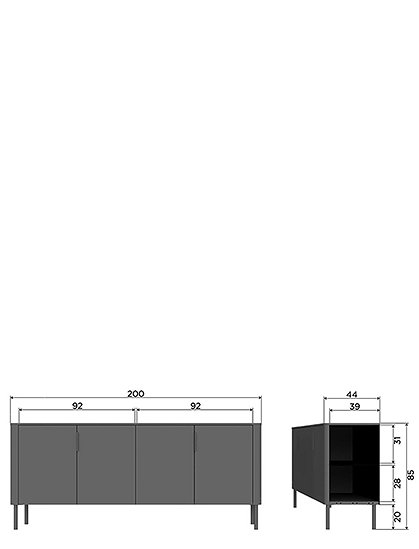 Gunnar Kommode 200 cm Kiefer von woood &#9733; Kundenbewertung "Sehr gut" &#9733; 12&percnt; Rabatt für Neukunden &#9733; Schnell verschickt &#9733; bei car-Moebel.de