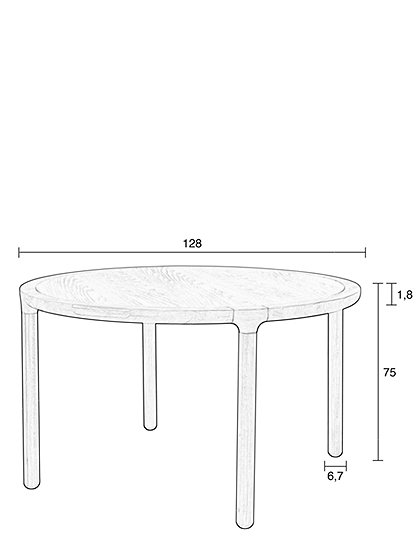 Tisch Storm 75xØ128 v. Zuiver &#9733; Kundenbewertung "Sehr gut" &#9733; 10&euro; Rabatt für Neukunden &#9733; Schnell verschickt &#9733; Jetzt günstig kaufen bei car-Moebel.de