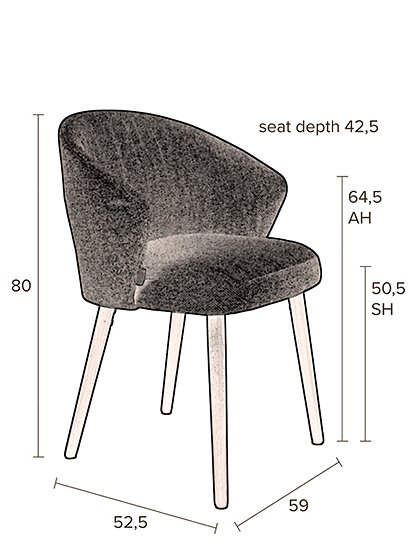 Polsterstuhl Waldo Dutchbone &#9733; Kundenbewertung "Sehr gut" &#9733; 10&euro; Rabatt für Neukunden &#9733; Schnell verschickt &#9733; Jetzt günstig kaufen bei car-Moebel.de