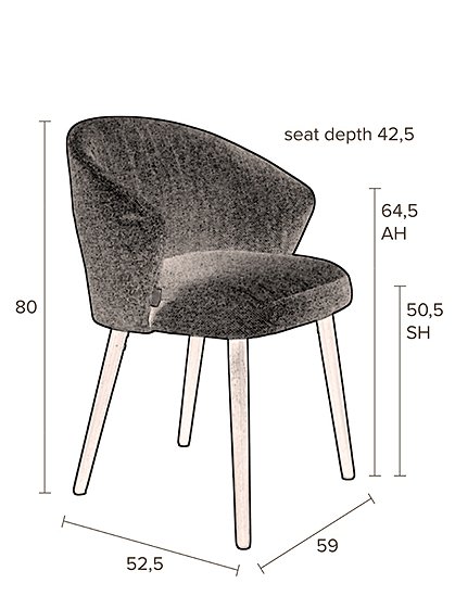 Polsterstuhl Waldo Dutchbone &#9733; Kundenbewertung "Sehr gut" &#9733; 10&euro; Rabatt für Neukunden &#9733; Schnell verschickt &#9733; Jetzt günstig kaufen bei car-Moebel.de