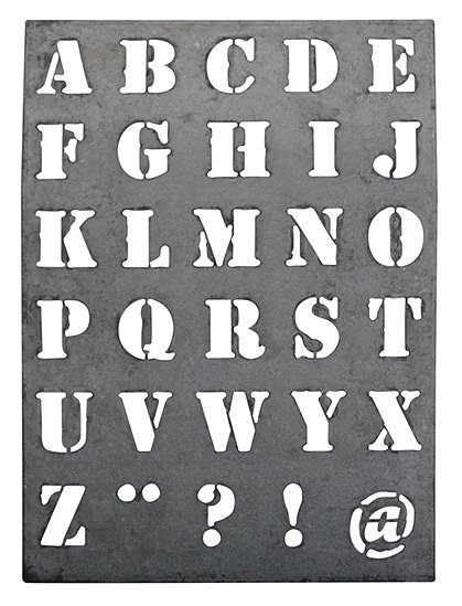 Schablone Alphabet von Ib Laursen &#9733; Kundenbewertung "Sehr gut" &#9733; 10&euro; Rabatt für Neukunden &#9733; Schnell verschickt &#9733; Jetzt günstig kaufen bei car-Moebel.de