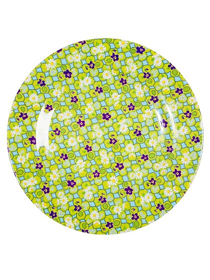 Melaminteller lila, Blumen von rice 1