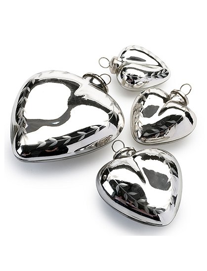 Silbernes Glasherz von NORDAL &#9733; Kundenbewertung "Sehr gut" &#9733; 10&euro; Rabatt für Neukunden &#9733; Schnell verschickt &#9733; Jetzt günstig kaufen bei car-Moebel.de