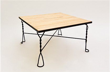 LV198 Metall Couchtisch mit Holzplatte 1