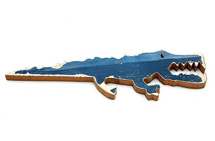 Krokodil, antik Holz 1