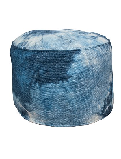 Pouf, Tie Dye, blau, Ø 50 1