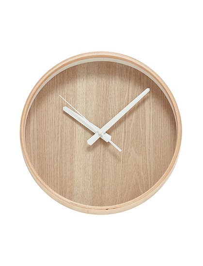 Wanduhr rund, Holz 1