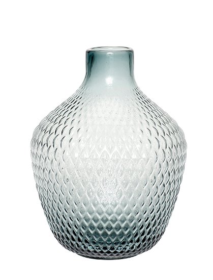 Glasvase blau von HÜBSCH Interior &#9733; Kundenbewertung "Sehr gut" &#9733; 10&euro; Rabatt für Neukunden &#9733; Schnell verschickt &#9733; Günstig bei car-Moebel.de