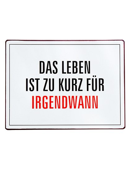 Metallschild Das leben ist.. &#9733; Kundenbewertung "Sehr gut" &#9733; 10&euro; Rabatt für Neukunden &#9733; Schnell verschickt &#9733; Jetzt günstig kaufen bei car-Moebel.de