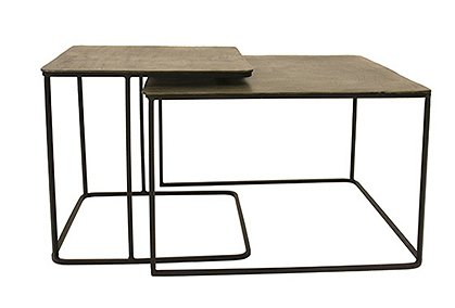 Beistelltische 2er Set von HK Living &#9733; Kundenbewertung "Sehr gut" &#9733; 10&euro; Rabatt für Neukunden &#9733; Schnell verschickt &#9733; Günstig bei car-Moebel.de