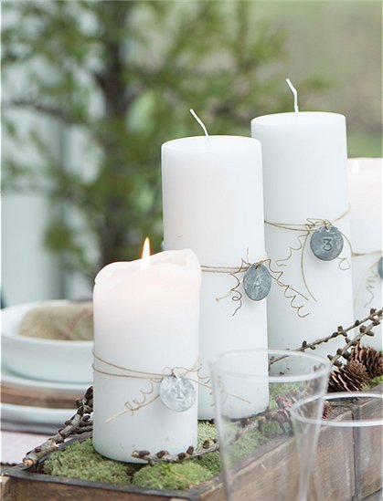 Stumpenkerze von IB Laursen &#10003;Wachskerzen &#10003;Dekoaccessoires &#10003;Gemütlichkeit &#10003;weiß &#10003;neu &#10003;jetzt entdecken