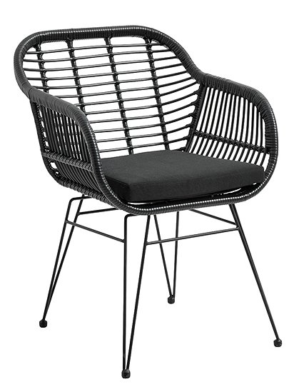 Schwarzer Gartenstuhl von Nordal &#9733; Kundenbewertung "Sehr gut" &#9733; 10% Rabatt für Neukunden &#9733; Schnell verschickt &#9733; Jetzt günstig kaufen bei car-Moebel.de