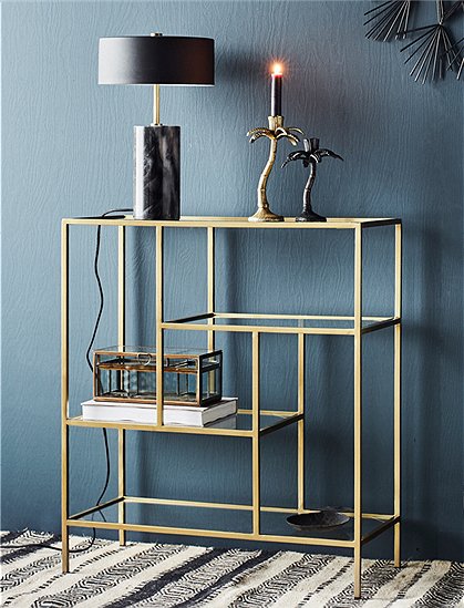 Standregal Messing von MADAM STOLTZ &#9733; Kundenbewertung "Sehr gut" &#9733; 10&euro; Rabatt für Neukunden &#9733; Jetzt günstig kaufen bei car-Moebel.de