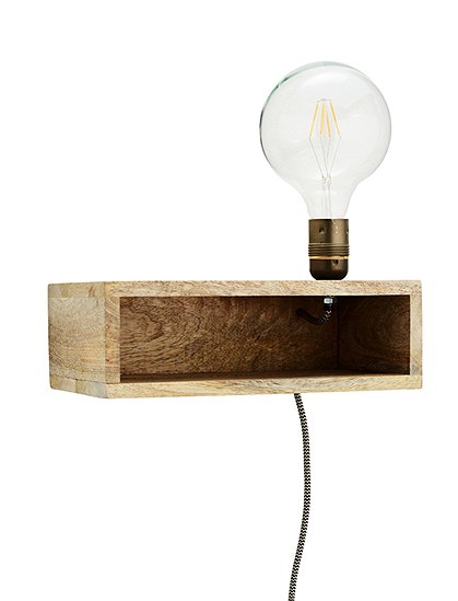 Wandlampe aus Holz von MADAM STOLTZ &#9733; Kundenbewertung "Sehr gut" &#9733; 10&euro; Rabatt für Neukunden &#9733; Schnell verschickt &#9733; Günstig bei car-Moebel.de