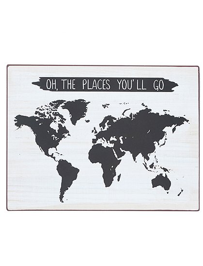 Metallschild 'OH, THE PLACES YOU'LL GO' &#9733; Kundenbewertung "Sehr gut" &#9733; 10&euro; Rabatt für Neukunden &#9733; Jetzt günstig kaufen bei car-Moebel.de