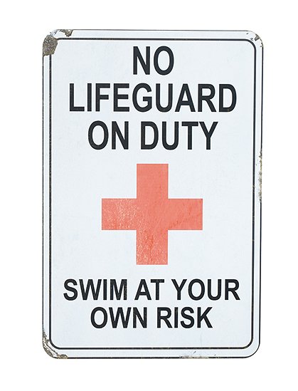 Metallschild Lifeguard 1