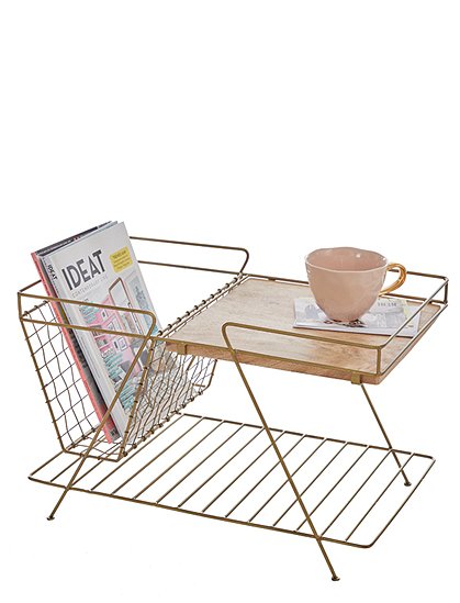 Zeitschriftenhalter aus Metalldraht von MADAM STOLTZ &#9733; Kundenbewertung "Sehr gut" &#9733; 10&euro; Rabatt für Neukunden &#9733; Schnell verschickt &#9733; Günstig kaufen bei car-Moebel.de