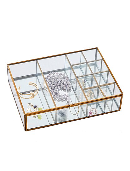 Glasbox mit zehn Fächern von MADAM STOLTZ &#9733; Kundenbewertung "Sehr gut" &#9733; 10&euro; Neukundenrabatt &#9733; Schnell verschickt &#9733; Günstig kaufen bei car-Moebel.de