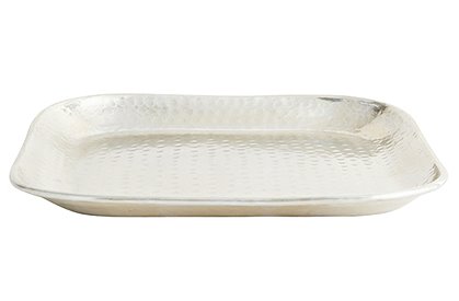 Tablett in Silber von MADAM STOLTZ &#9733; Kundenbewertung "Sehr gut" &#9733; 10&euro; Rabatt für Neukunden &#9733; Schnell verschickt &#9733; Günstig bei car-Moebel.de