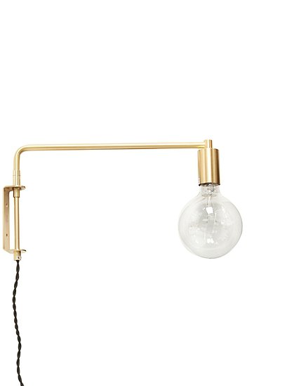 goldene Wandleuchte von HÜBSCH Interior &#9733; Kundenbewertung "Sehr gut" &#9733; 10&euro; Rabatt für Neukunden &#9733; Schnell verschickt &#9733; Günstig bei car-Moebel.de