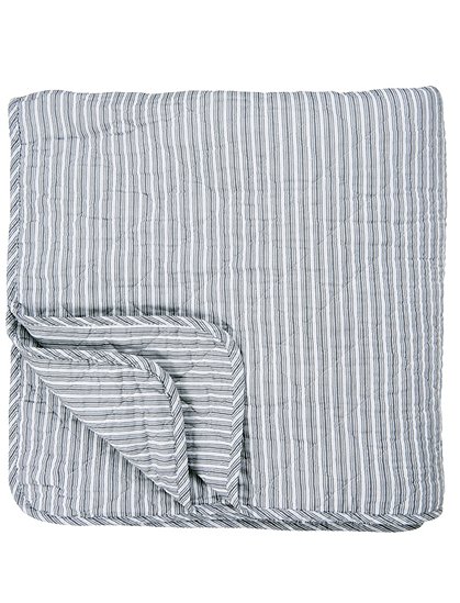Quilt in grau / weiß gestreift von Ib Laursen &#9733; Kundenbewertung "Sehr gut" &#9733; 10&euro; Rabatt für Neukunden &#9733; Schnell verschickt &#9733; Günstig bei car-Moebel.de