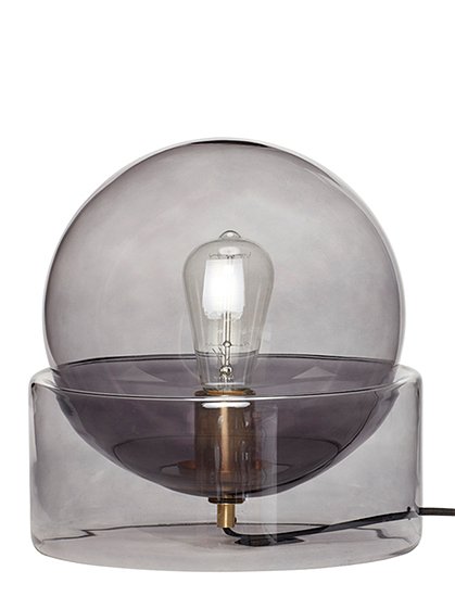 Tischleuchte Glas rauchgrau von Hübsch Interior &#9733; Kundenbewertung "Sehr gut" &#9733; 10&euro; Rabatt für Neukunden &#9733; Jetzt günstig kaufen bei car-Moebel.de