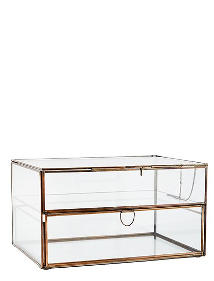 Glasbox mit Schublade Madam Stoltz &#9733; Kundenbewertung "Sehr gut" &#9733; 10&euro; Neukundenrabatt &#9733; Schnell verschickt &#9733; Günstig kaufen bei car-Moebel.de