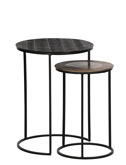 2-er Set Beistelltische aus Metall von WOOOD &#9733; Kundenbewertung "Sehr gut" &#9733; 10&euro; Rabatt für Neukunden &#9733; Jetzt günstig kaufen bei car-Moebel.de