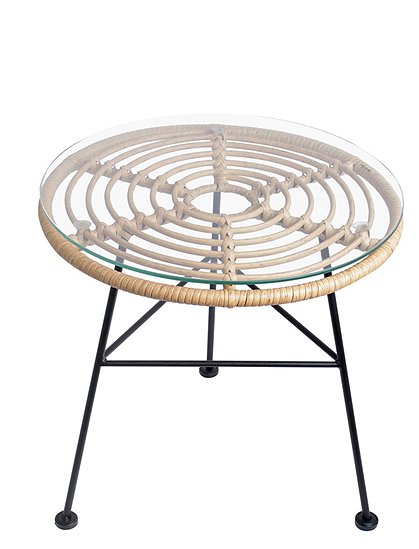 Beistelltisch aus Rattan und Metall &#9733; Kundenbewertung "Sehr gut" &#9733; 10&euro; Rabatt für Neukunden &#9733; Günstig bei car-Moebel.de