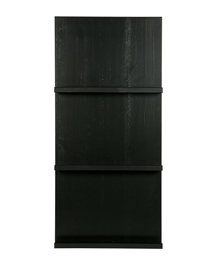 Wandregal mit 3 Leisten, schwarz Nr.: 742 1