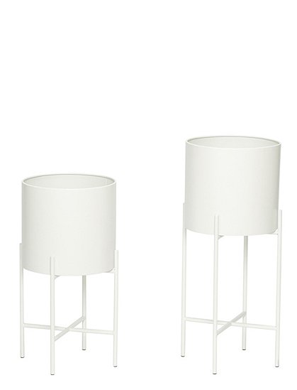 2er Set Blumentopf m Fuß, weiß Nr. 786 1
