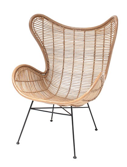 LV00769 Stuhl "Egg chair", Rattan 1