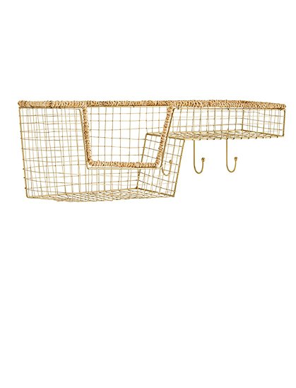 Wandregal aus Metall und Jute Madam Stoltz &#9733; Kundenbewertung "Sehr gut" &#9733; 10&euro; Rabatt für Neukunden &#9733; Schnell verschickt &#9733; Günstig bei car-Moebel.de