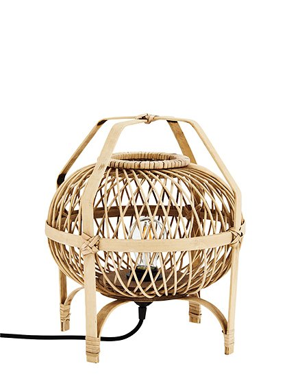 Tischleuchte aus Rattan von Madam Stoltz &#9733; Kundenbewertung "Sehr gut" &#9733; 10&euro; Neukundenrabatt &#9733; Schnell verschickt &#9733; Günstig bei car-Moebel.de